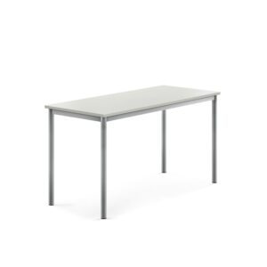 Stół SONITUS, 1400x600x720 mm, laminat HPL szary, szary aluminium