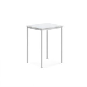 Stół SONITUS, 700x600x900 mm, laminat HPL biały, biały