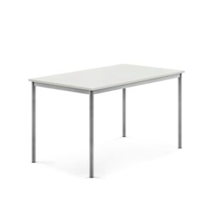 Stół SONITUS, 1400x800x760 mm, laminat HPL szary, szary aluminium