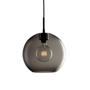 Szklana lampa sufitowa GLORIA, czarny, dymione szkło