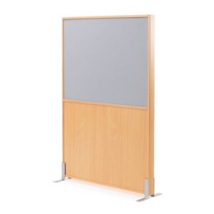 Ścianka działowa DUO, 1000x1500 mm, szary, buk