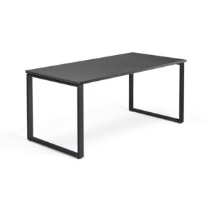 Biurko QBUS, rama O, 1600x800 mm, czarny