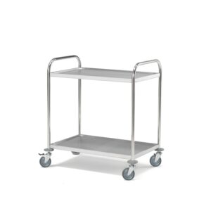 Wózek METRO, ze stali nierdzewnej, 100 kg, 2 półki, 845x525x940 mm