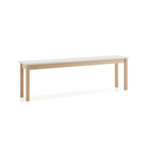 Ławka ZET, 1800x440 mm, biały