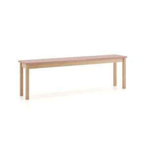 Ławka ZET, 1800x440 mm, ciemnoróżowy