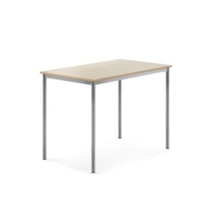 Stół SONITUS, 1200x800x900 mm, laminat HPL brzoza, szary aluminium