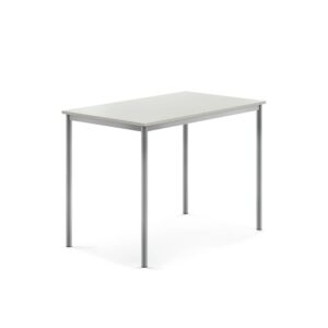 Stół SONITUS, 1200x800x900 mm, laminat HPL szary, szary aluminium