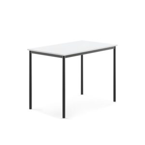 Stół SONITUS, 1200x800x900 mm, laminat HPL biały, antracyt