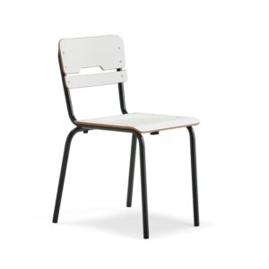 Krzesło szkolne SCIENTIA, szerokie, 460 mm, antracyt/biały