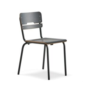 Krzesło szkolne SCIENTIA, szerokie, 460 mm, antracyt/antracyt