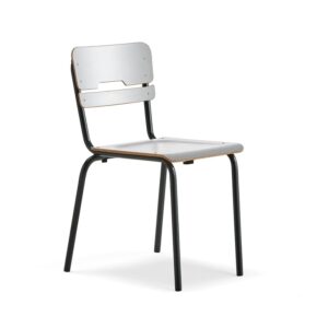 Krzesło szkolne SCIENTIA, szerokie, 460 mm, antracyt/szary