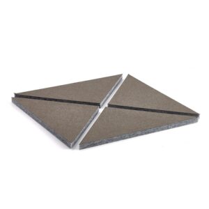 Panele dźwiękochłonne PATTERN, 600x600x40 mm, 4 szt., brązowy