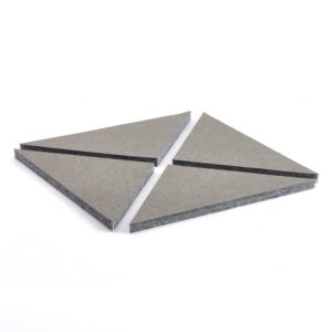 Panele dźwiękochłonne PATTERN, 600x600x40 mm, 4 szt., jasnobrązowy