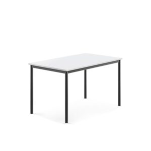 Stół SONITUS, 1200x800x720 mm, laminat HPL biały, antracyt