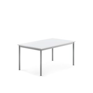 Stół BORÅS, 1200x800x600 mm, biały laminat, szary aluminium