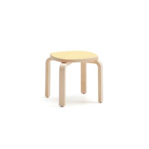 Stołek dziecięcy VIDE, laminat żółty, W 310 mm