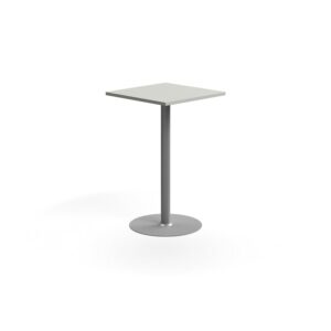 Stół barowy VERTICUS, 700x700x1100 mm, jasnoszary/srebrny