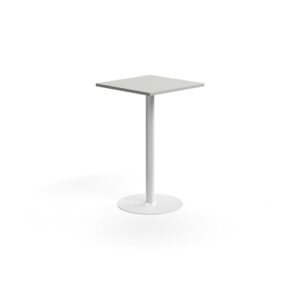 Stół barowy VERTICUS, 700x700x1100 mm, jasnoszary/biały