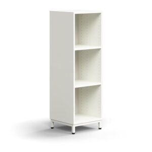 Regał QBUS, 2 półki, nóżki, 1252x400x400 mm, biały
