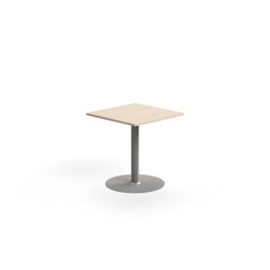 Stół ALVA, 700x700x720 mm, laminat wysokociśnieniowy, srebrny/brzoza