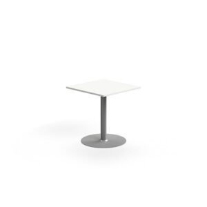 Stół ALVA, 700x700x720 mm, laminat wysokociśnieniowy, srebrny/biały