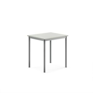 Stół SONITUS, 700x600x720 mm, laminat HPL szary, szary aluminium