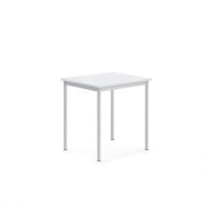 Stół SONITUS, 700x600x720 mm, laminat HPL biały, biały