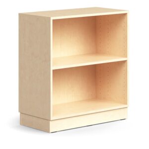 Regał QBUS, 1 półka, cokół, 868x800x400 mm, brzoza
