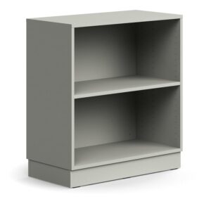 Regał QBUS, 1 półka, cokół, 868x800x400 mm, jasnoszary