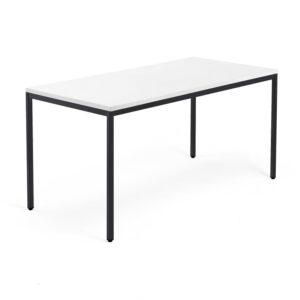 Biurko QBUS, rama 4 nogi, 1600x800 mm, czarny, biały