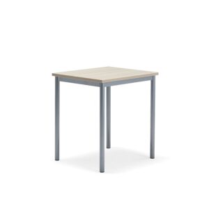 Biurko SONITUS PLUS, 700x600x760 mm, laminat HPL jesion, redukcja hałasu, szary aluminium