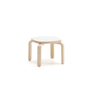 Stołek dziecięcy VIDE, laminat biały, W 260 mm
