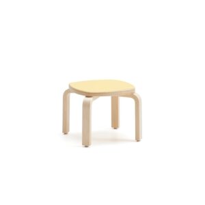 Stołek dziecięcy VIDE, laminat żółty, W 260 mm