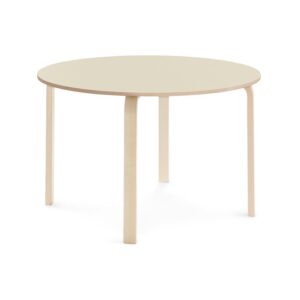 Stół ELTON, Ø 1200x710 mm, brzoza laminat, brzoza