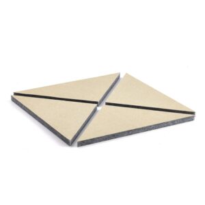 Panele dźwiękochłonne PATTERN, 600x600x40 mm, 4 szt., żółty