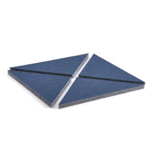 Panele dźwiękochłonne PATTERN, 600x600x40 mm, 4 szt., niebieski