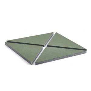 Panele dźwiękochłonne PATTERN, 600x600x40 mm, 4 szt., zielony