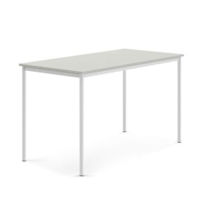 Stół SONITUS, 1600x800x900 mm, laminat HPL szary, biały