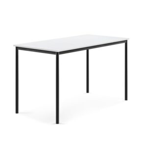 Stół SONITUS, 1600x800x900 mm, laminat HPL biały, antracyt