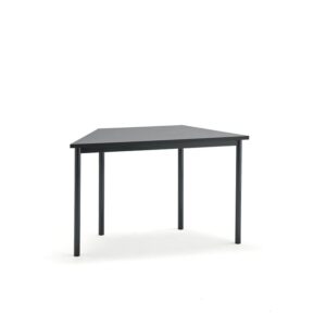 Biurko SONITUS TRAPETS, 1200x600x720 mm, ciemnoszare linoleum, antracyt