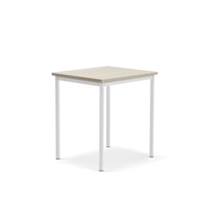 Biurko BORÅS PLUS, 700x600x760 mm, popielaty laminat, biały