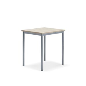 Biurko BORÅS PLUS, 700x600x760 mm, popielaty laminat, szary aluminium