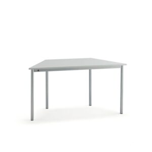 Stół SONITUS TRAPETS, 1200x600x720 mm, laminat HPL szary, szary aluminium