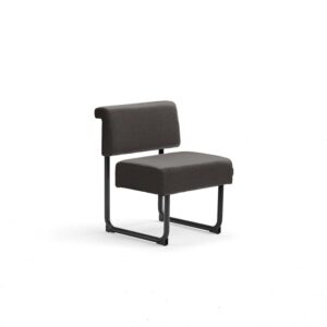 Sofa START, 600 mm, tkanina, ciemnobrązowy, czarny