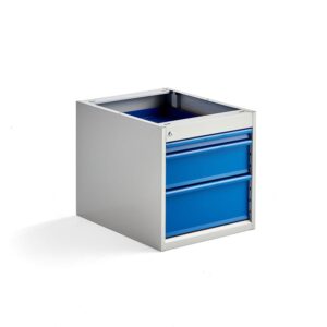 Szafka z szufladami SOLID, do stołu roboczego, 3 szuflady, 540x520x665 mm