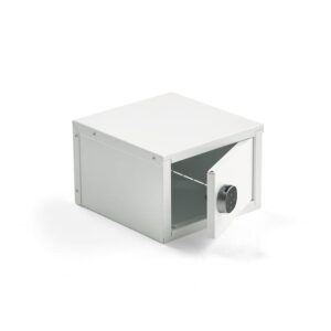 Skrytka zamykana do szafki lekarskiej CURE, zamek elektroniczny, 150x220x230 mm