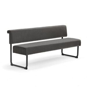 Sofa START, 1800 mm, tkanina, ciemnobrązowy, czarny
