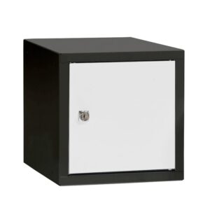 Szafka osobista CUBE, biały, czarny, 270x270x350 mm