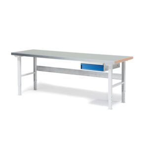 Stół roboczy z wyposażeniem SOLID, 1 szuflada, nośność 750 kg, 2000x800 mm, stal