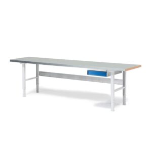 Stół roboczy z wyposażeniem SOLID, 1 szuflada, nośność 750 kg, 2500x800 mm, stal